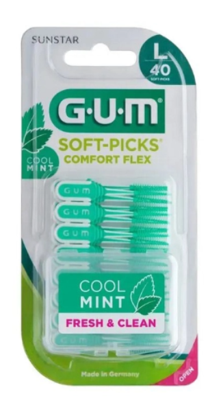 Gum Soft - Picks Comfort Flex Mint Scovolino Interdentale Misura L 40 pezzi