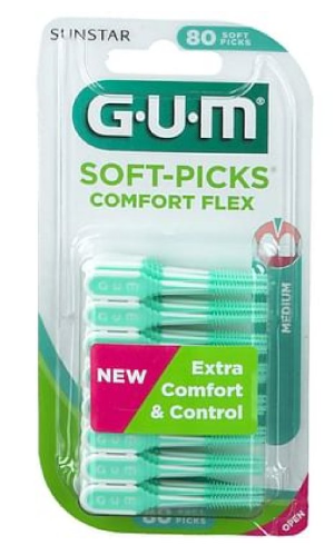 Gum Soft Picks Comfort Flex Scovolini Gusto Menta 80 Pezzi