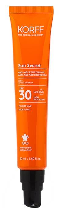Korff Sun Secret Fluido Viso SPF30 Protezione solare Antiage 50 ml