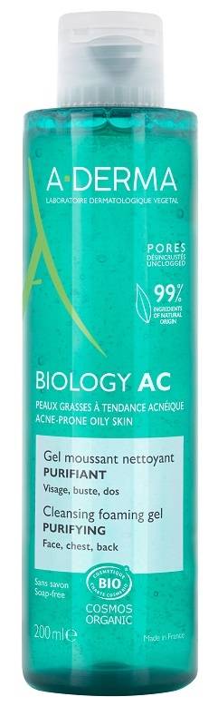 A - Derma Biology AC Gel Detergente Schiumogeno Purificante Viso per Pelle Grassa 200 ml