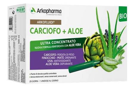 Arkofluidi Carciofo+Aloe Integratore per perdita di peso 20 flaconcini 200 g