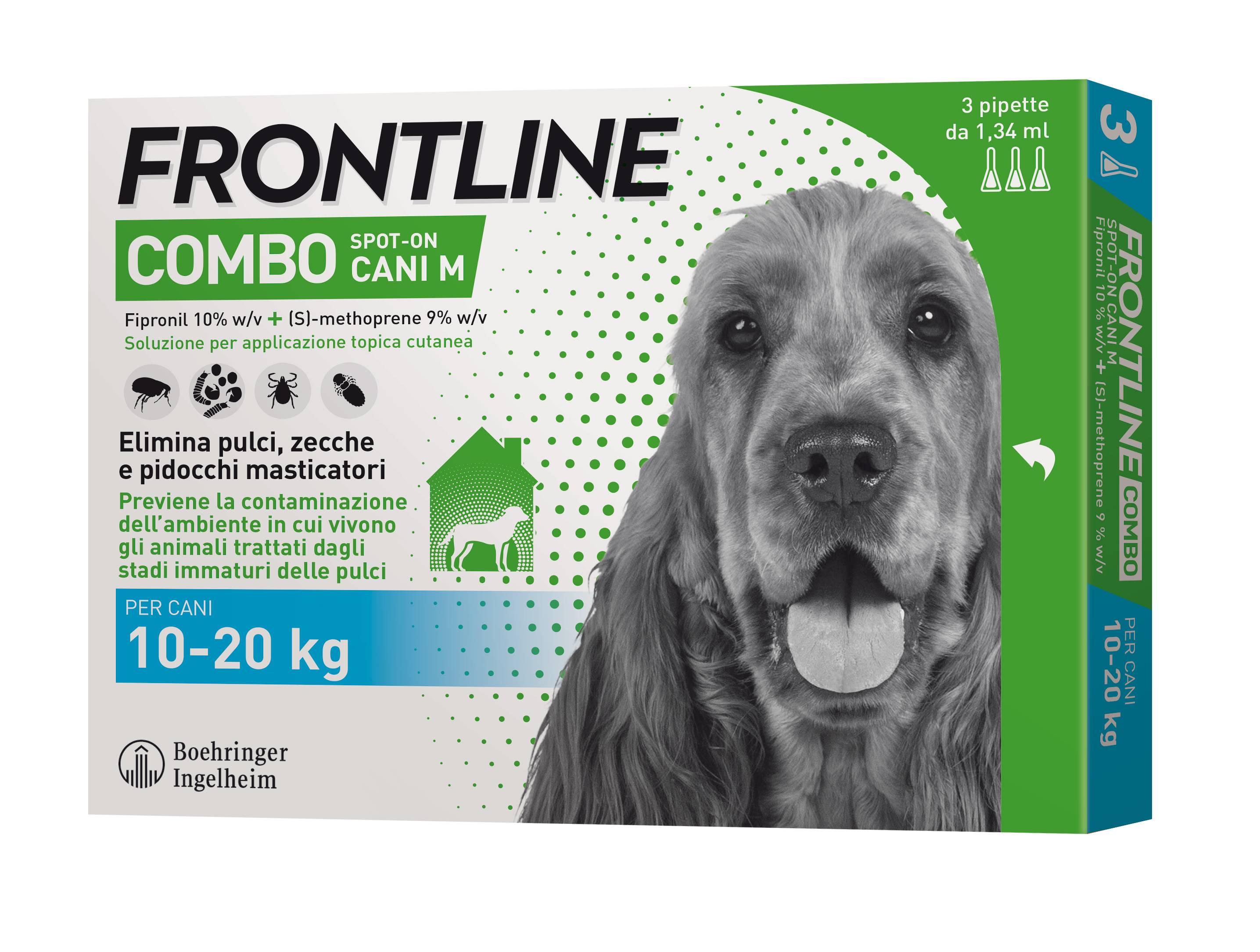 Frontline Combo Spot On Antiparassitario per Cani 10 - 20 kg 3 pipette