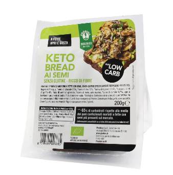 Probios Keto Bread con Semi Pane Bio di Tapioca Morbido a Fette Senza Glutine 200 grammi
