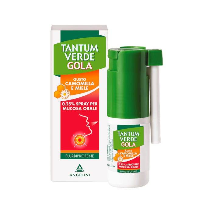 Tantum Verde Gola 0,25% Spray per mucosa orale Gusto Camomilla E Miele 15 ml