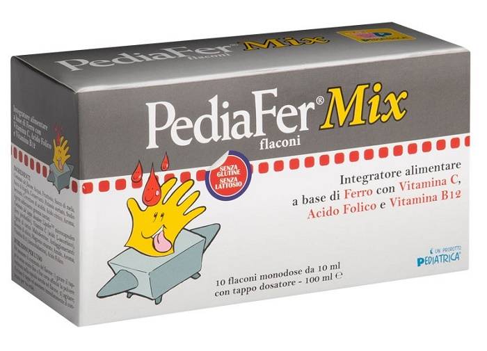 Pediatrica PediaFer Mix Integratore di Ferro per Bambini 10 flaconcini