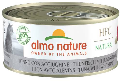 Almo Nature Natural HFC Cibo Umido per Gatti Gusto Tonno con Acciughine 150 g