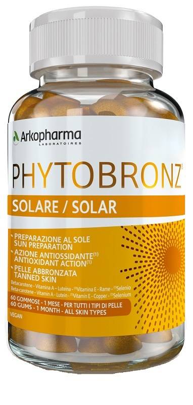 Arkopharma Phytobronz Solare per Preparare la Pelle al Sole 60 gommose