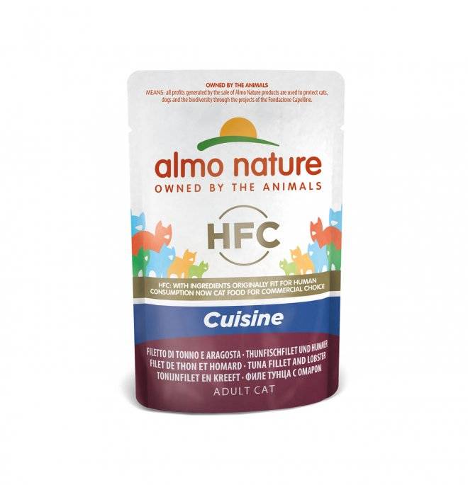 Almo Nature HFC Cuisine Filetto di Tonno e Aragosta Cibo Umido per Gatti Adulti 55 g