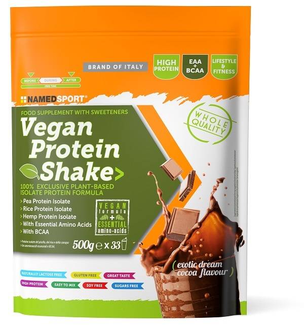 Named Sport Vegan Protein Shake Exotic Dream Cocoa Proteine per Sportivi 500 g