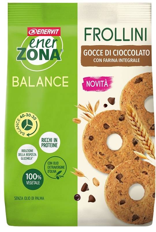 Enerzona Balance Frollini Integrali con Gocce di Cioccolato 250 g
