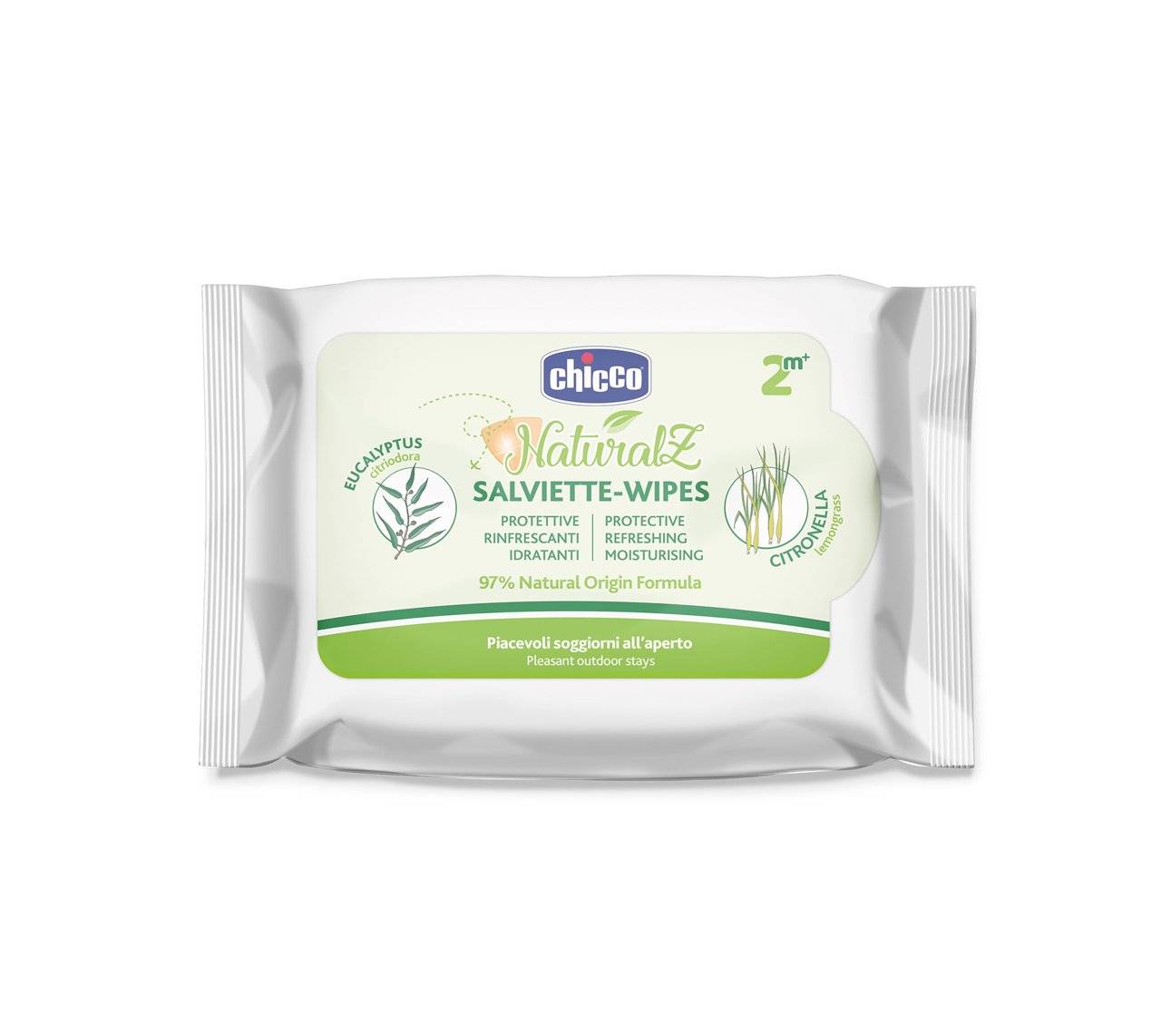 Chicco NaturalZ Salviette Anti - Zanzare Naturali Rinfrescanti e Protettive 20 pezzi