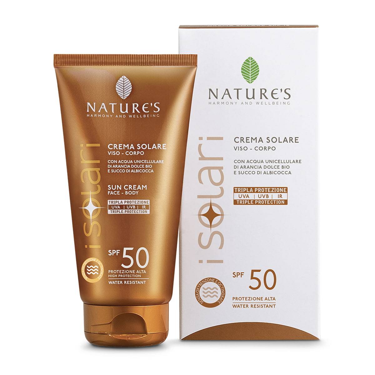 Nature's iSolari Crema Solare Viso e Corpo SPF50 Travel Size 75 ml