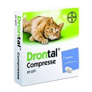 Drontal 230 mg + 20 mg Compresse per infestazioni miste del gatto 2 compresse