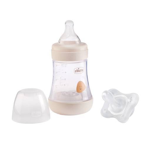 Chicco Set Biberon Perfect 5 0m+ 150 ml + Gommottino 0 - 2 m in Silicone Promo