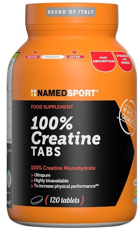 Named Sport 100% Creatine Tabs Integratore di Creatina per Sportivi 120 compresse