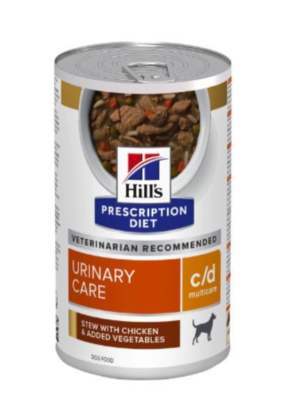Hill's Prescription Diet Canine Urinary Care C/D Multicare Chicken & Vegetal Spezzatino Cibo Umico per Cani 156 g