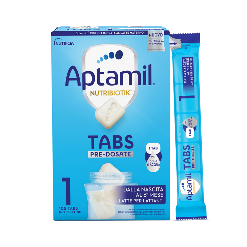 Aptamil Nutribiotik Tabs 1 Latte di partenza in Tabs pre - dosate 21 bustine