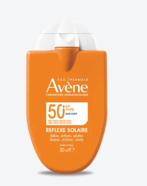 Avène Eau Thermale Reflexe Solaire SPF50+ Protezione Solare per Bebè Bambini e Adulti 30 ml