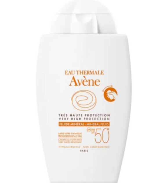 Avène Solare Fluido Minerale SPF50+ Protezione Solare Viso Uniformante 40 ml Nuova Formula