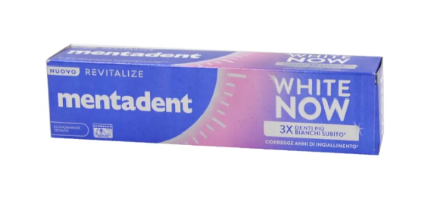 Mentadent White Now Revitalize Dentifricio Sbiancante 75 ml