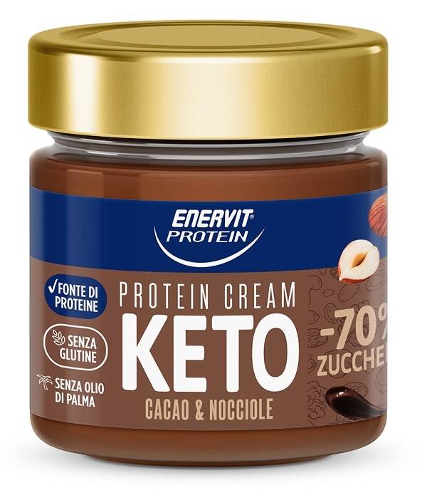 Enervit Protein Keto Cacao e Nocciole Crema Proteica al Cioccolato 180 g