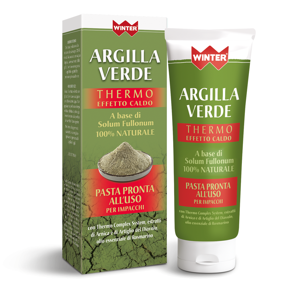 Winter Argilla Verde Thermo Effetto Caldo Pasta Pronta per Dolori Muscolari 250 ml