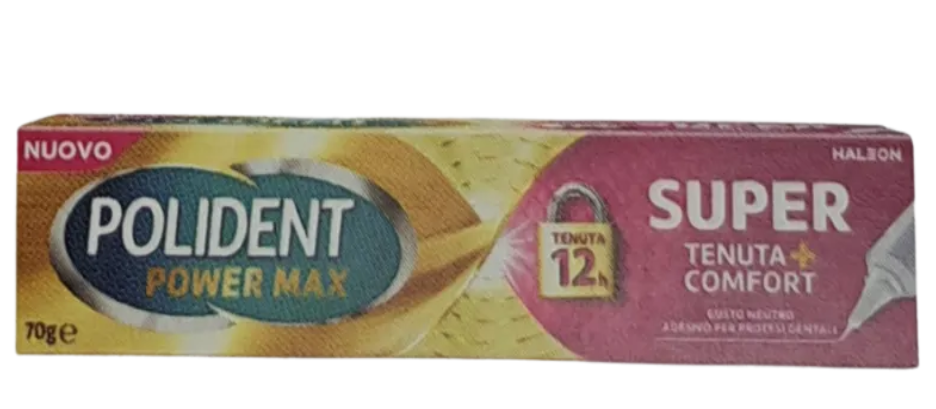 Polident Power Max Tenuta+Comfort Crema Adesiva Protesi Dentali 70 g
