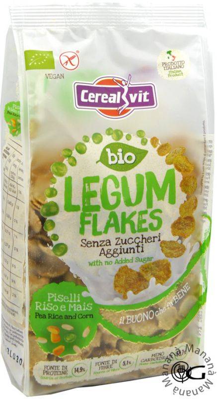 Cerealvit Legum Flakes Piselli Riso e Mais Senza Glutine 200 g