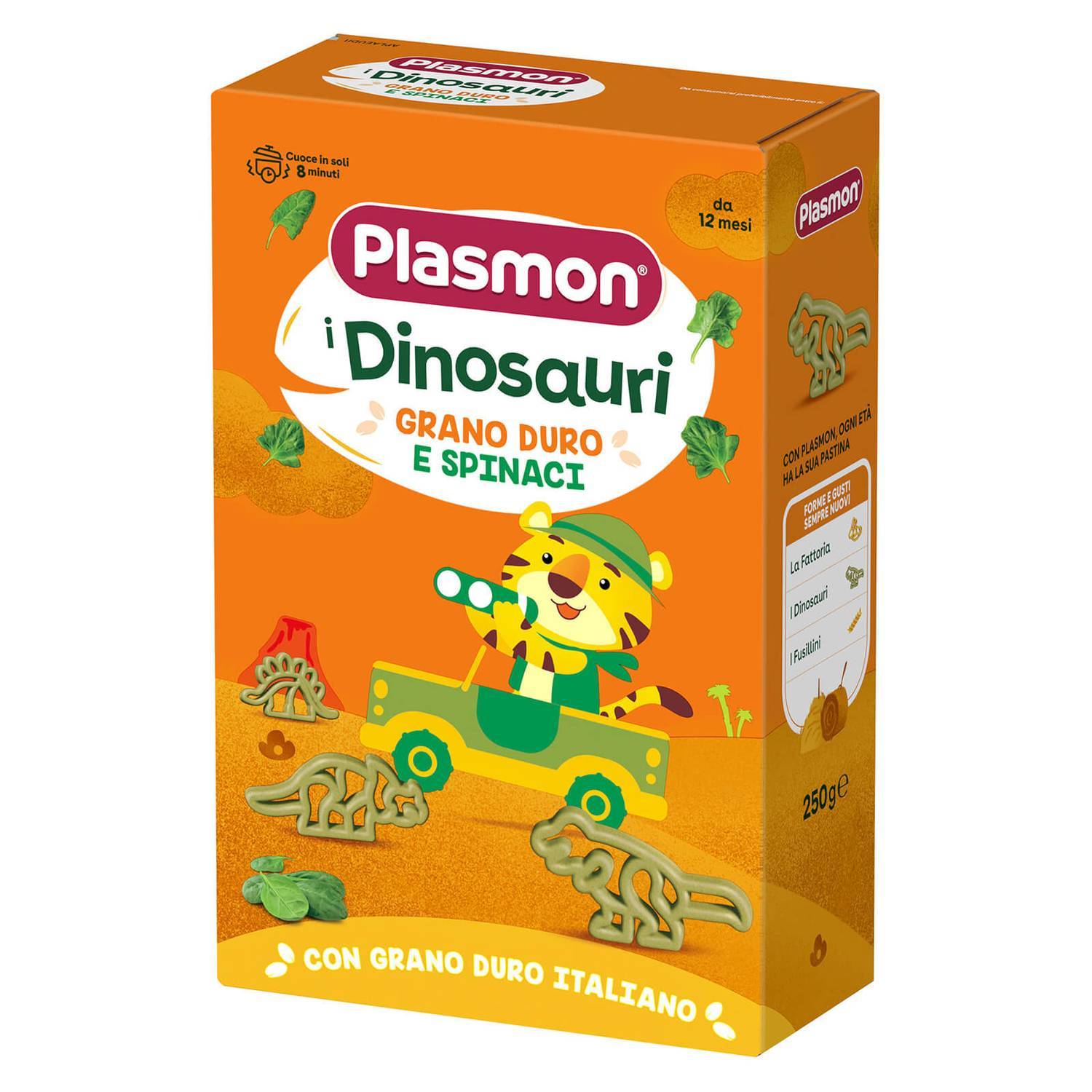 Plasmon I Dinosauri Pastina di Grano Duro e Spinaci 250 grammi
