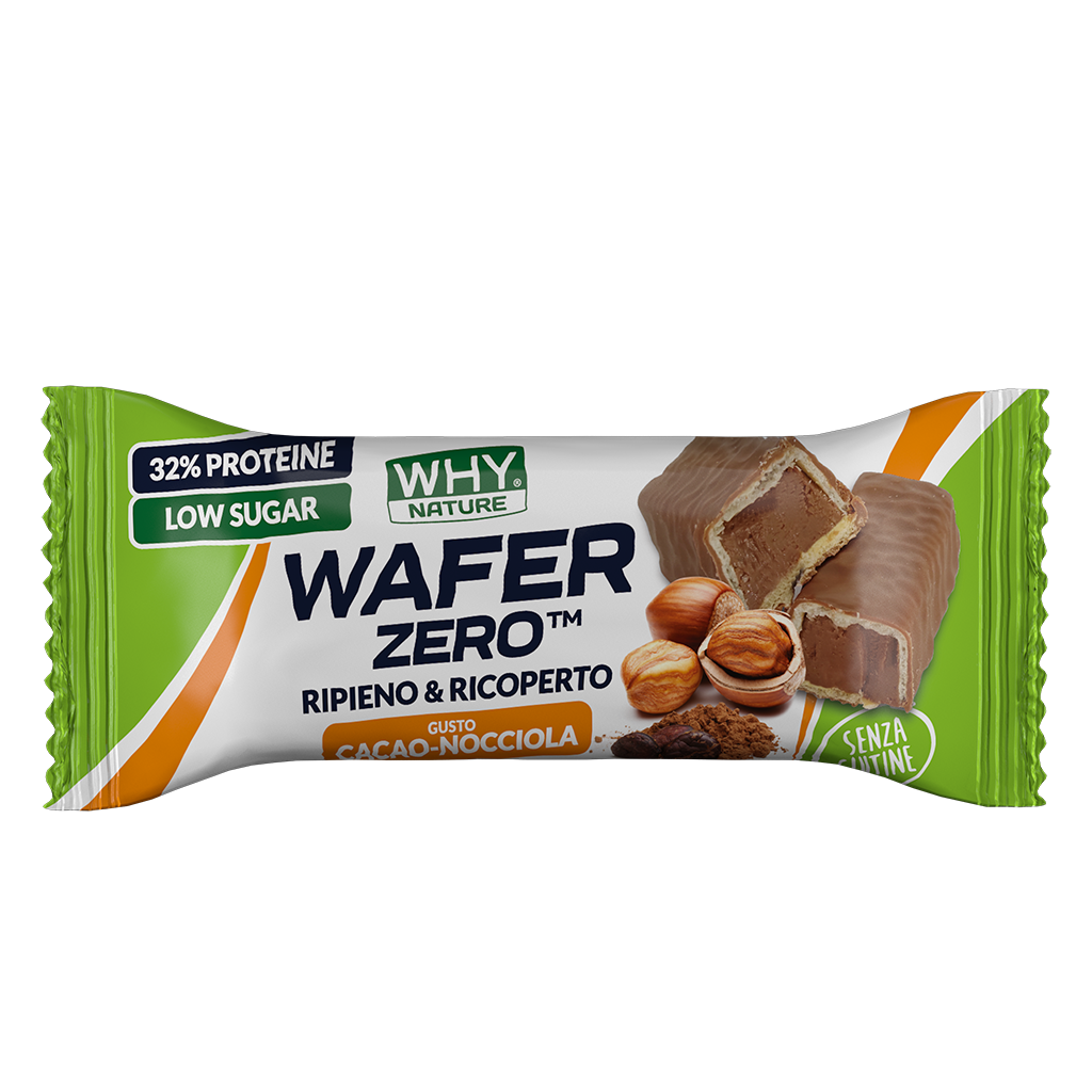 Whynature Wafer Zero Cacao e Nocciola Biscotto Proteico 35 g
