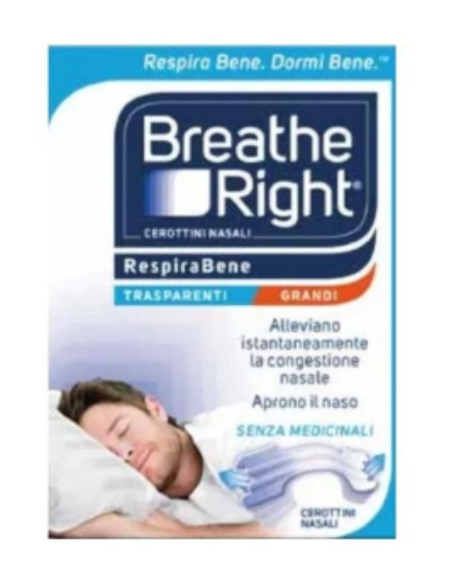 Breath Right Cerotti Nasali Trasparenti Grandi 30 pezzi