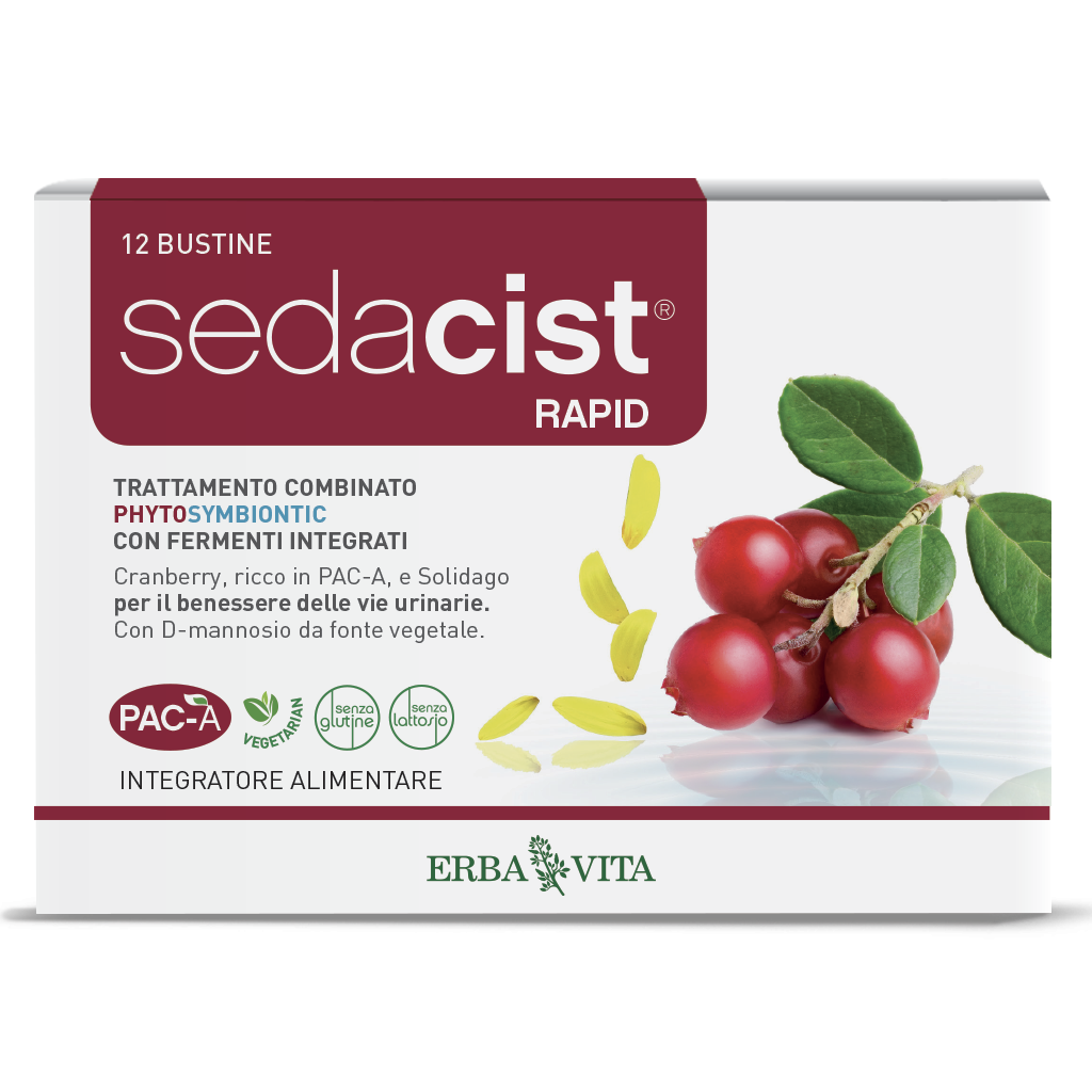 Erba Vita Sedacit Rapid Integratore per le Vie Urinarie 12 bustine