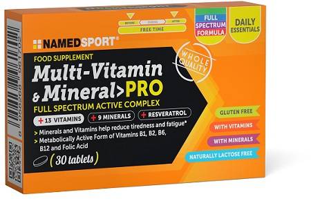 Named Sport Multi - Vitamin & Mineral Pro Integratore Multivitaminico e Multiminerale 30 compresse