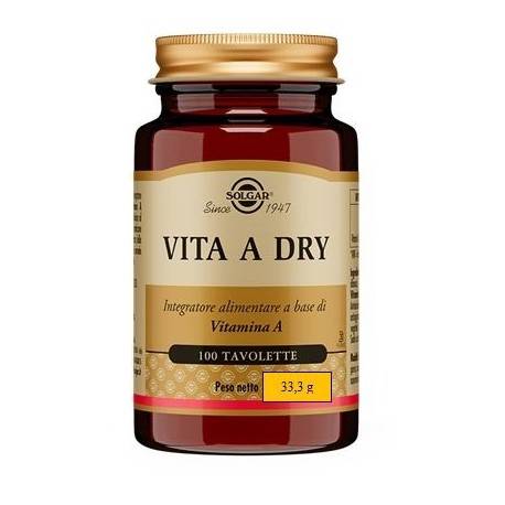 Solgar Vita A Dry Integratore Vitaminico 100 tavolette