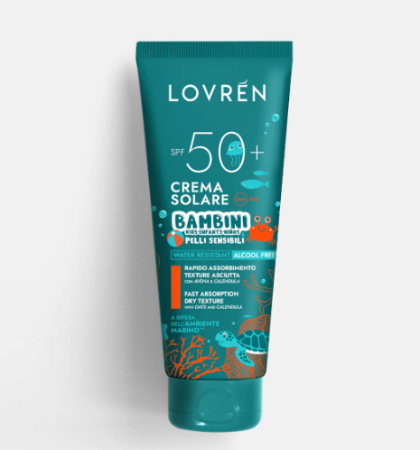 Lovren Crema Solare SPF50+ Bambini e Pelli Sensibili 200 ml