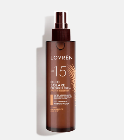 Lovren Double Sun Olio Solare SPF15 Protezione Media Idratazione Immediata 100 ml
