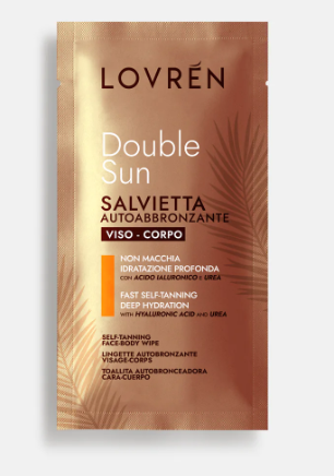 Lovren Double Sun Salvietta Autoabbronzante Viso e Corpo 1 pezzo