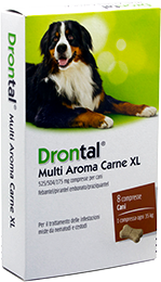 Bayer Drontal Multi Aroma Carne XL Antiparassitario per Cani di Grande Taglia 2 compresse