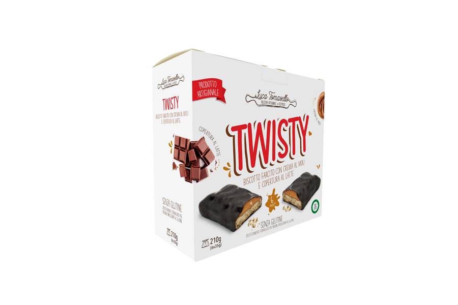 Dolceria Tomasello Twisty Biscotto con Crema Mou Senza Glutine 210 g