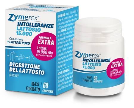 Zymerex Intolleranze Lattosio 15000 Integratore per la Digestione del Lattosio 60 compresse