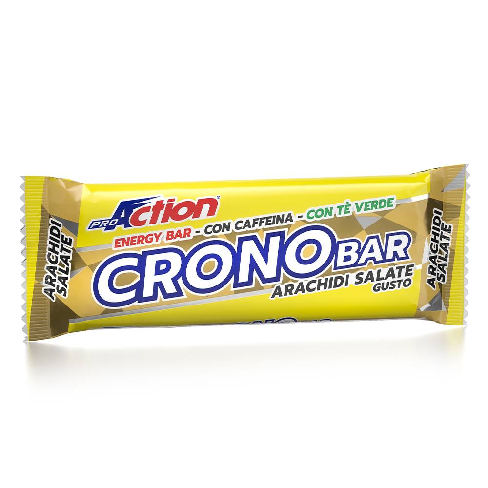 ProAction Crono Bar Barretta Energetica per Sportivi Gusto Arachidi Salate 40 g