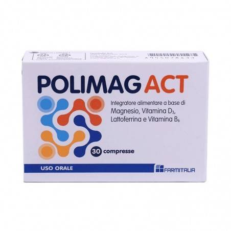 Farmitalia Polimag Act Integratore Magnesio e Vitamine 30 Compresse