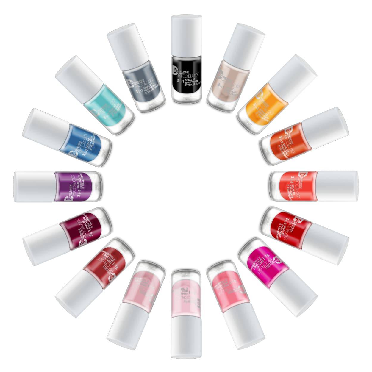 Dermovitamina Micoblock 3 in 1 Smalto Idratante e Traspirante Colore Rosa Mattone 5 ml