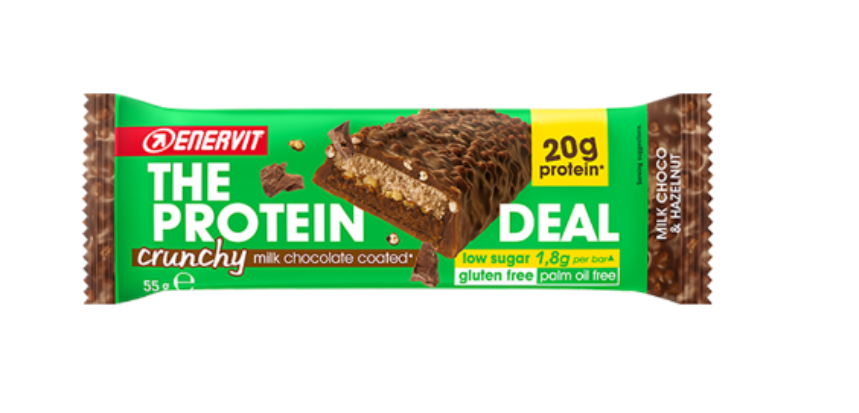 Enervit Protein Deal Bar Crunchy Milk Choco & Hazelnut Barretta Proteica 55 g