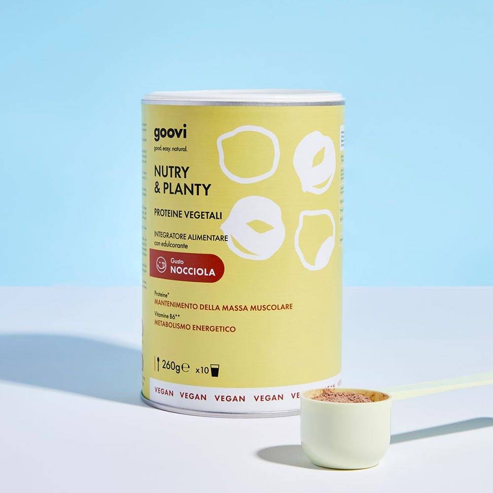Goovi Proteine Vegetali in Polvere Gusto Nocciola 260 g