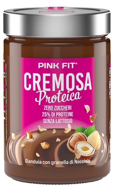 ProAction Pink Fit Cremosa Proteica Gusto Gianduia con Granella 300 g
