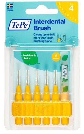 TePe Scovolino Giallo per Pulizia Interdentale 0,7 mm 6 pezzi