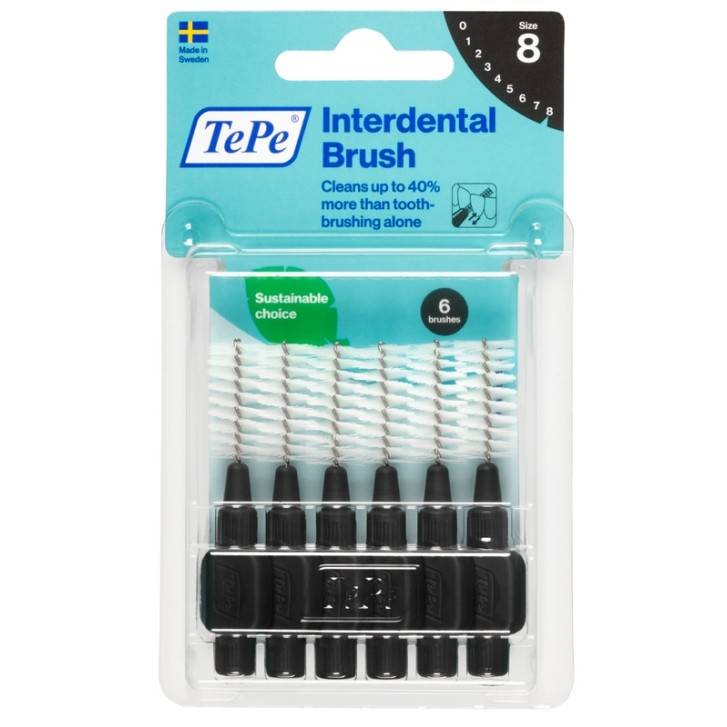 TePe Scovolino Nero per Pulizia Interdentale 1,5 mm 6 pezzi