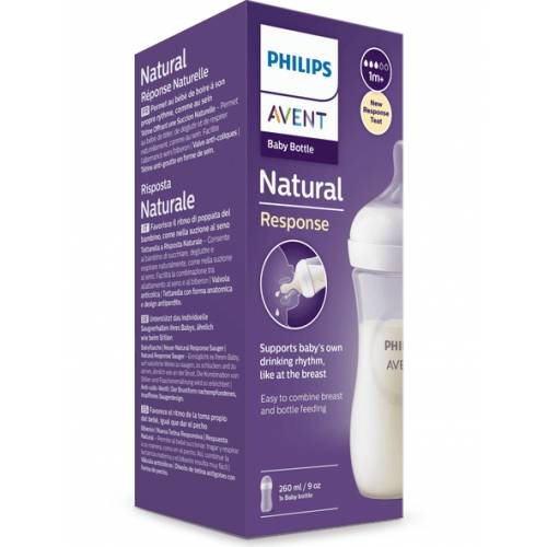 Avent Biberon Natural Response Colore Trasparente 260 ml