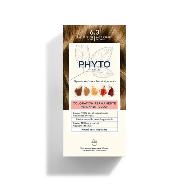 Phyto Color Kit di Colorazione per Capelli Senza Ammoniaca 6,3 Biondo Scuro Dorato
